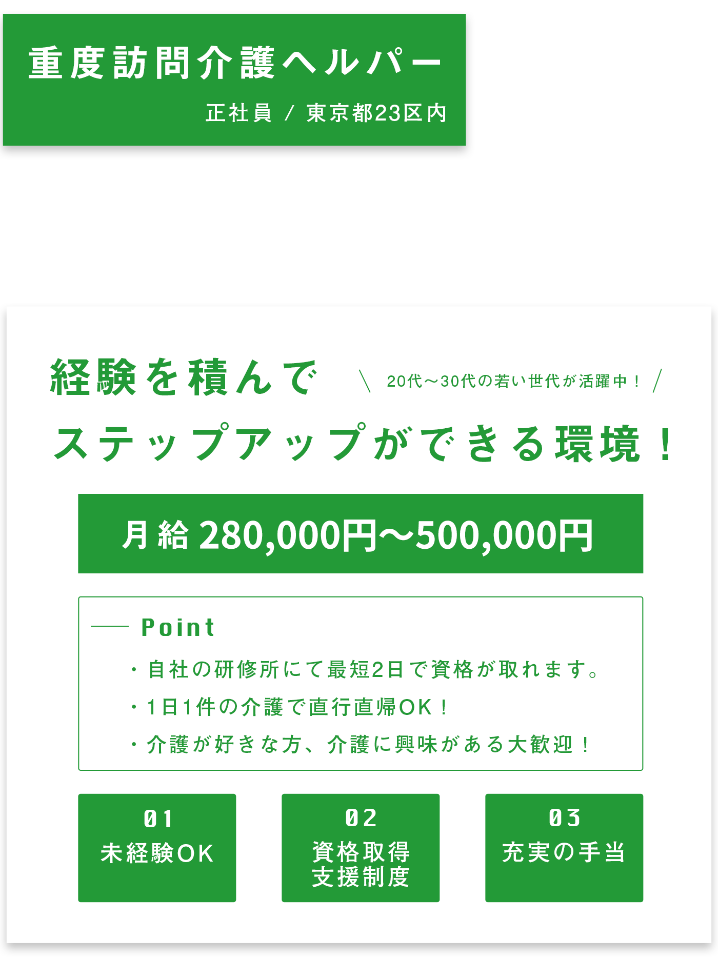 重度訪問介護ヘルパー（正社員 / 千代田区）募集