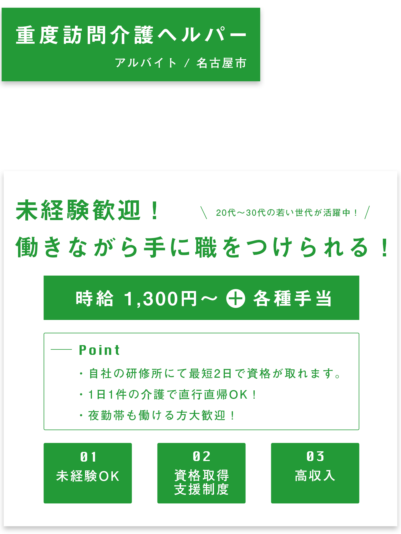 重度訪問介護ヘルパー（アルバイト / 名古屋市）募集